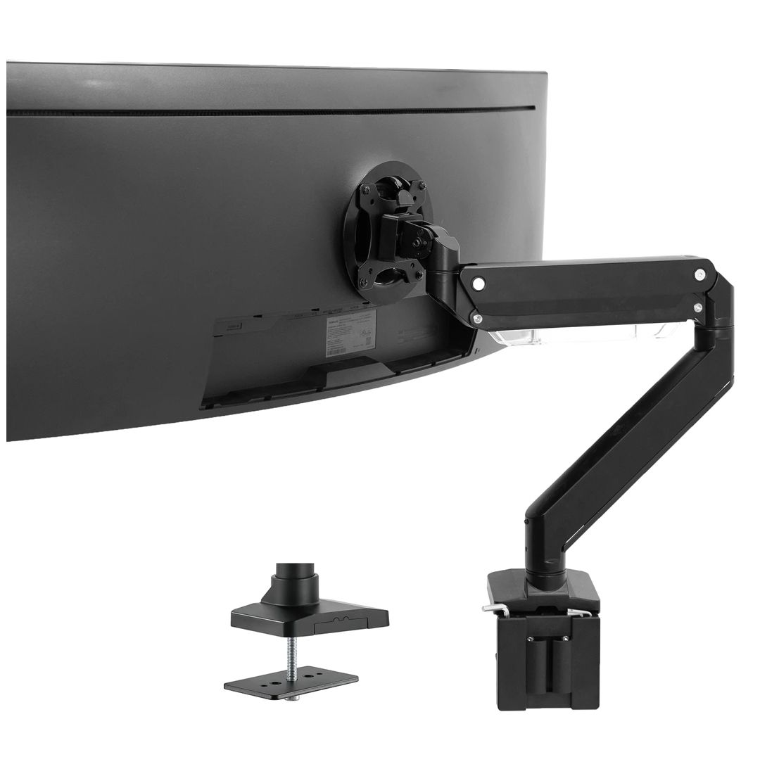 VIVO Pneumatic Arm Single Ultrawide Monitor Desk Mount - Black Refurbished -  refurbished available on PCLiquidations
