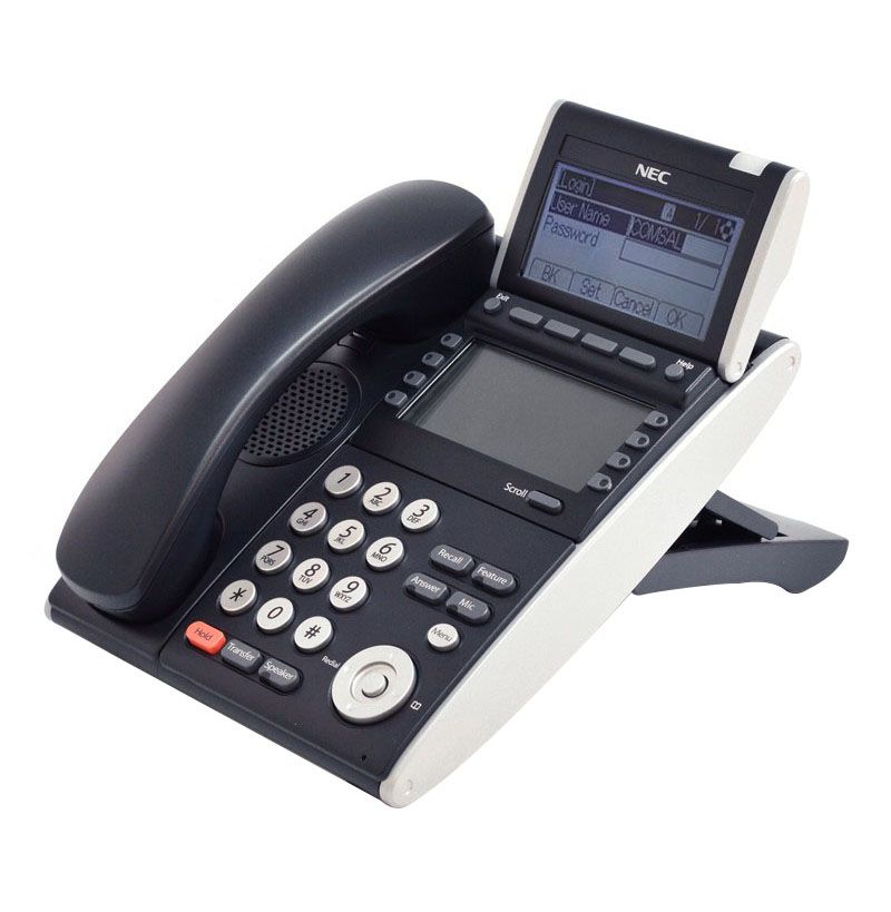 NEC Univerge DT300 DTL-8LD-1 Black 8-Button Desi-less Display Phone (680010) - Grade A Refurbished - NEC (Nippon Electric Company) refurbished available on PCLiquidations