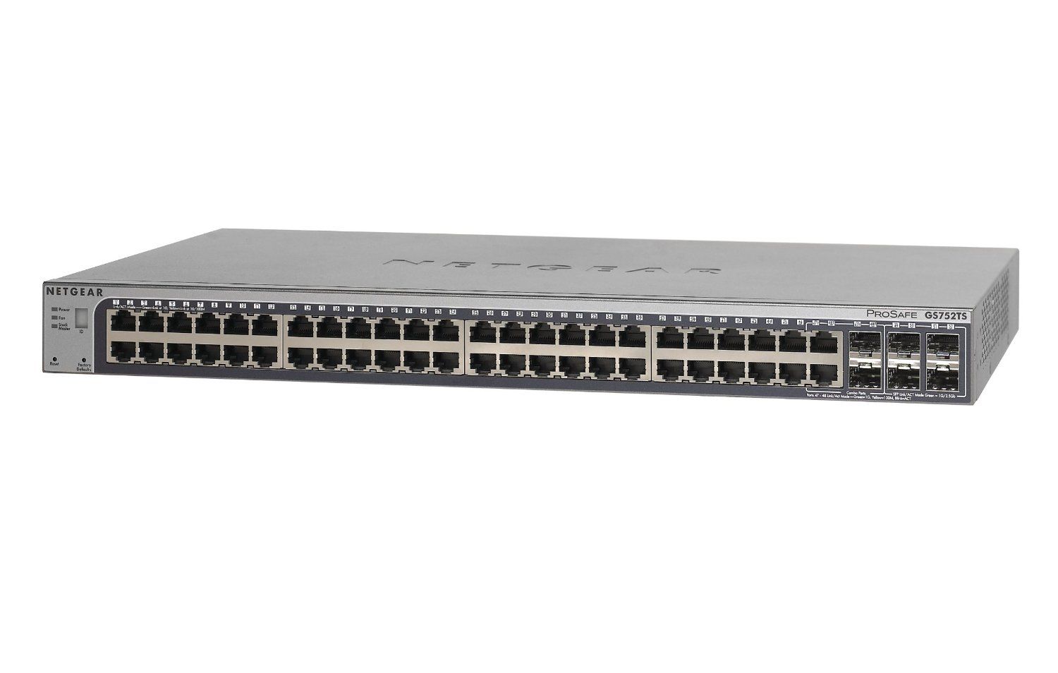 Netgear Prosafe GS752TSB 48-Port 10/100/1000 Managed Smart Switch - Refurbished Refurbished - Netgear refurbished available on PCLiquidations
