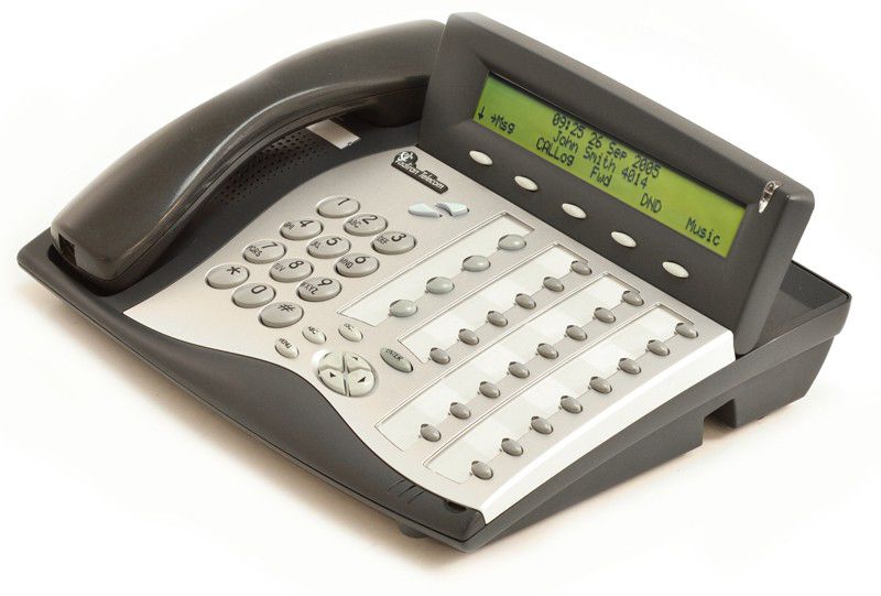 Tadiran Coral Flexset 281S Charcoal Display Phone - Silver Face Refurbished -  refurbished available on PCLiquidations