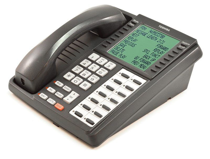 Toshiba Strata DKT3014-SDL 14-Button Charcoal Large Display Speakerphone - Grade B Refurbished - Toshiba refurbished available on PCLiquidations