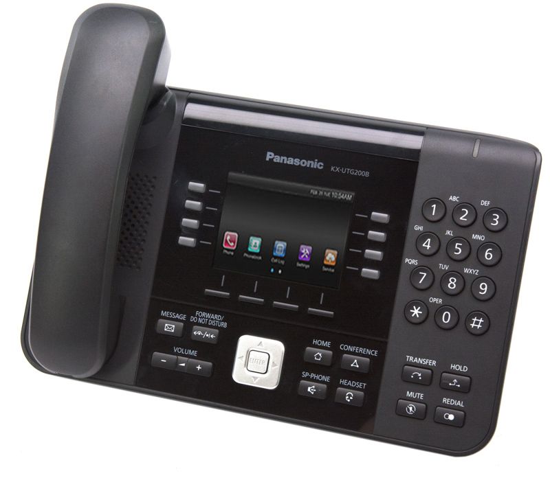 Panasonic KX-UTG200B VoIP Black Backlit Display Phone - Grade A Refurbished - Panasonic refurbished available on PCLiquidations