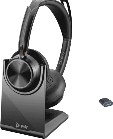 Poly Voyager Focus 2-M USB-C-C Headset + USB-C/A Adapter + Charging Stand Refurbished - N/A (Il existe plusieurs marques avec le nom "Poly", il refurbished available on PCLiquidations