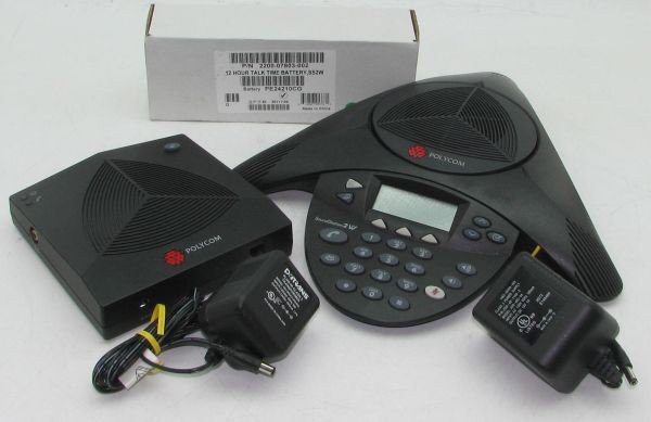 Polycom SoundStation 2W EX 12-Button Wireless Analog Display Conference Phone (2200-07800-001) - Grade A Refurbished - Polycom refurbished available on PCLiquidations