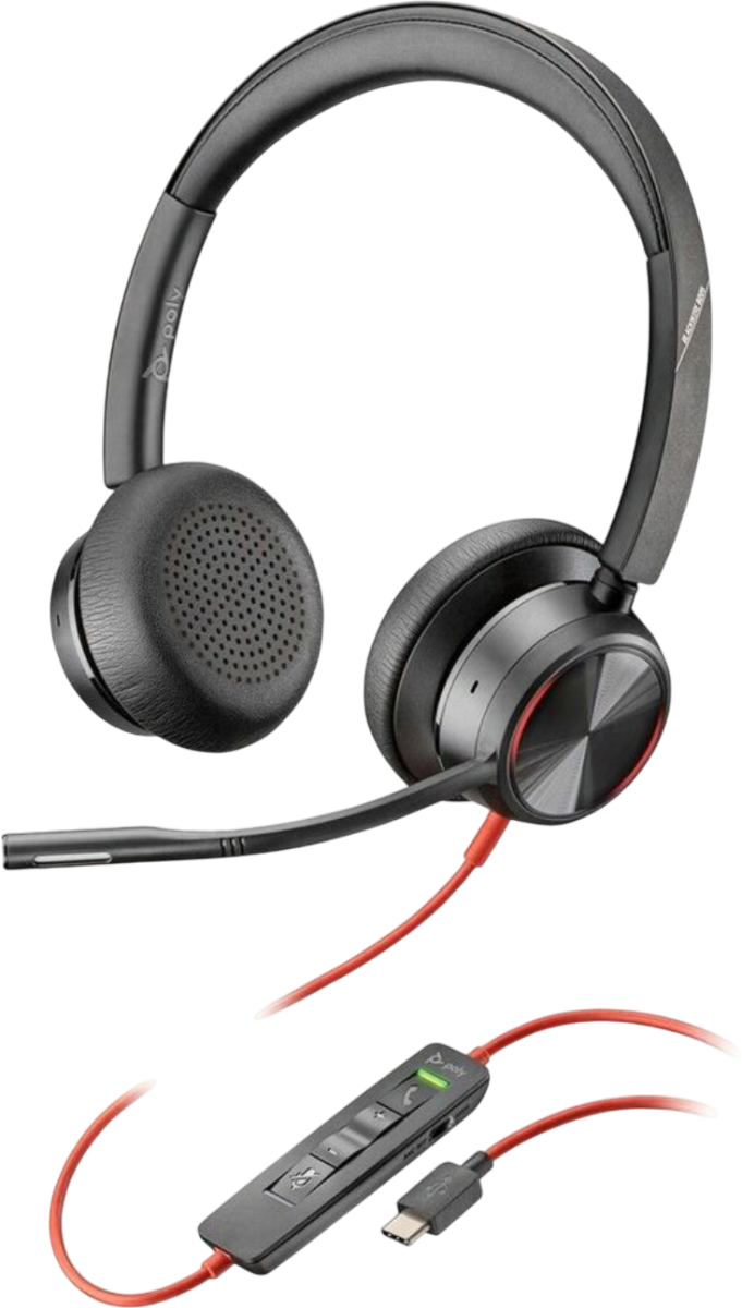 Poly Blackwire 8225 Stereo Microsoft Teams Certified USB-C Headset +USB-C/A Adapter Refurbished - N/A (Il existe plusieurs marques avec le nom "Poly", il refurbished available on PCLiquidations