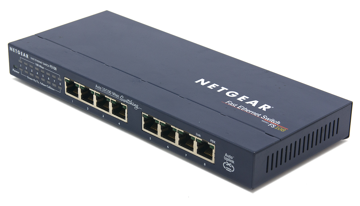 Netgear FS108 8-Port 10/100 Fast Ethernet Switch V2 - Refurbished Refurbished - Netgear refurbished available on PCLiquidations