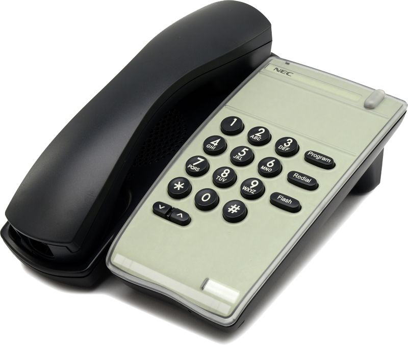 NEC DTR-1-1 Single Line Phone Black (780020) Refurbished - NEC (Nippon Electric Company) refurbished available on PCLiquidations