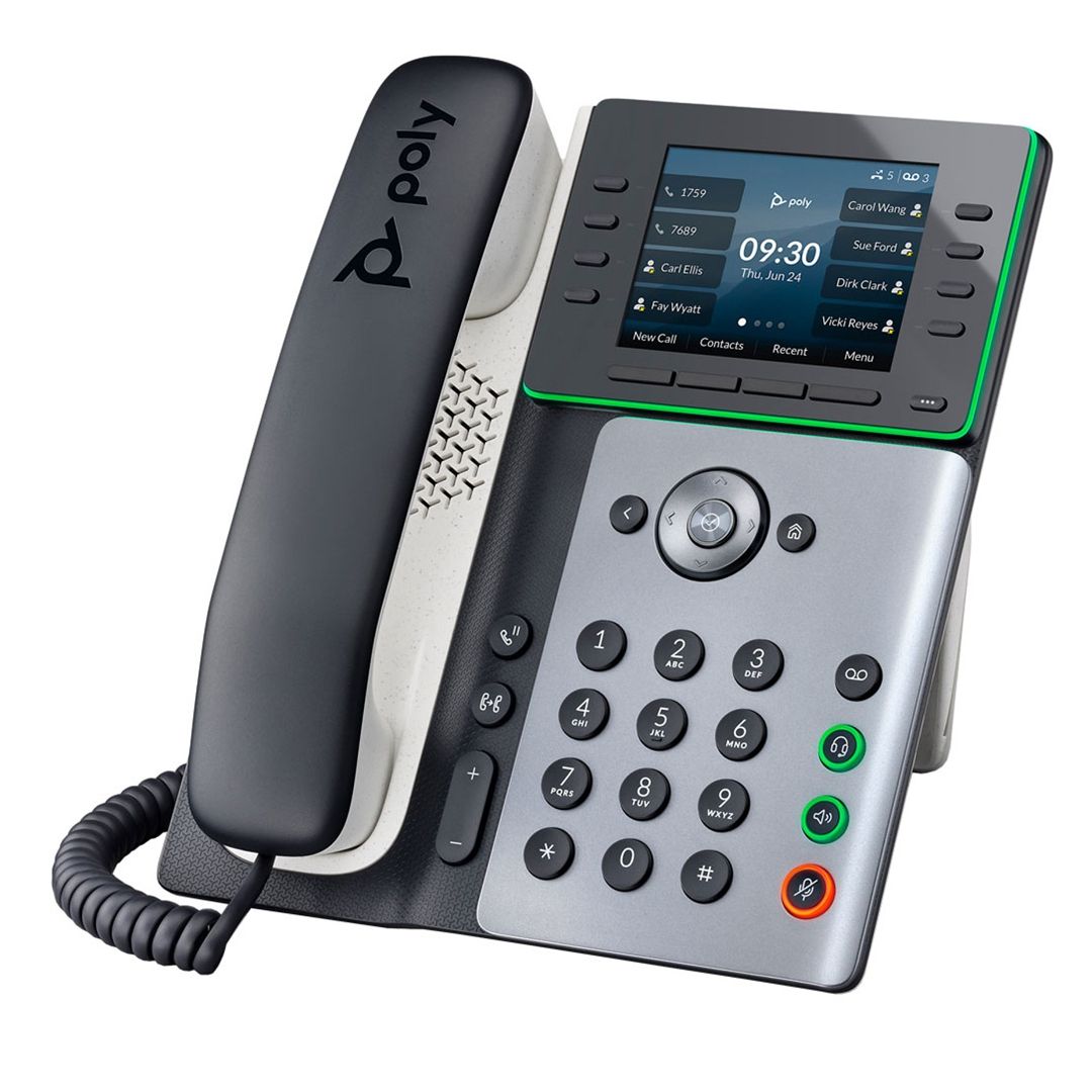 Poly Edge E300 IP Desk Phone with PSU Refurbished - N/A (Il existe plusieurs marques avec le nom "Poly", il refurbished available on PCLiquidations