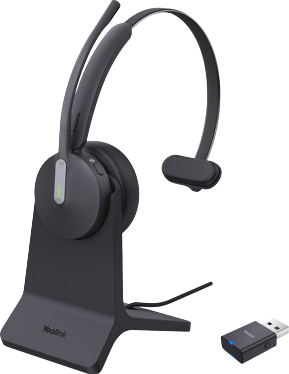 Yealink WH64 Hybrid Mono Teams DECT Headset with Charging Stand - Grade A Refurbished - Yealink refurbished available on PCLiquidations