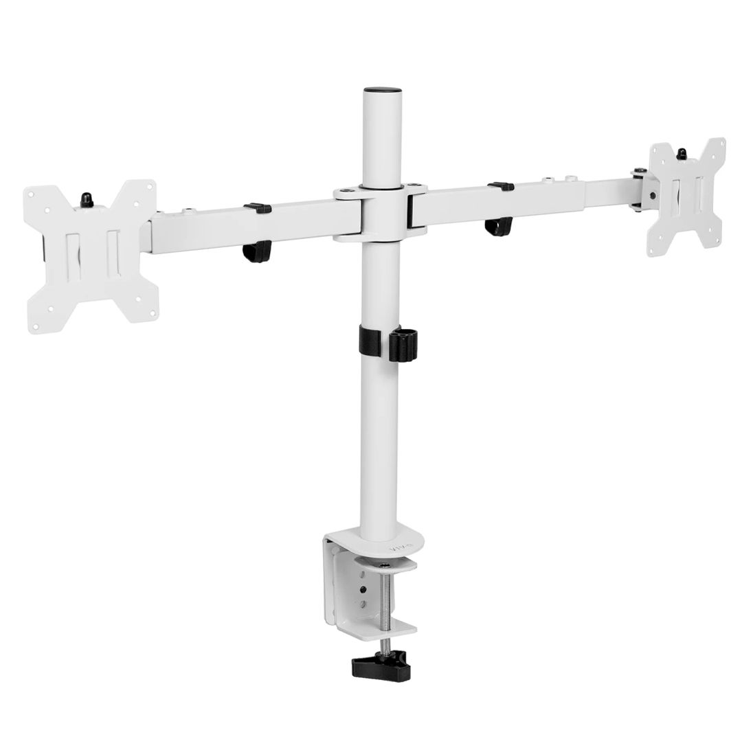 VIVO Dual Monitor Telescoping Desk Stand - White Refurbished -  refurbished available on PCLiquidations
