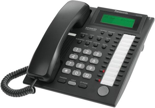 Panasonic KX-T7735-B 24-Button Black Speakerphone Refurbished - Panasonic refurbished available on PCLiquidations