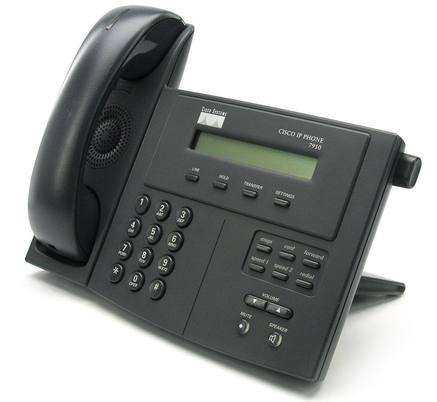 Cisco CP-7910 Charcoal IP Display Speakerphone - Grade A Refurbished - Cisco Systems Inc. refurbished available on PCLiquidations