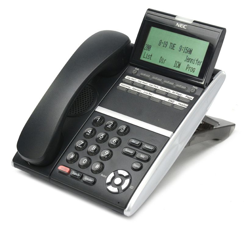 NEC DTZ-12D-3 DT400 12-Button Display Phone Black (650002) Refurbished - NEC (Nippon Electric Company) refurbished available on PCLiquidations