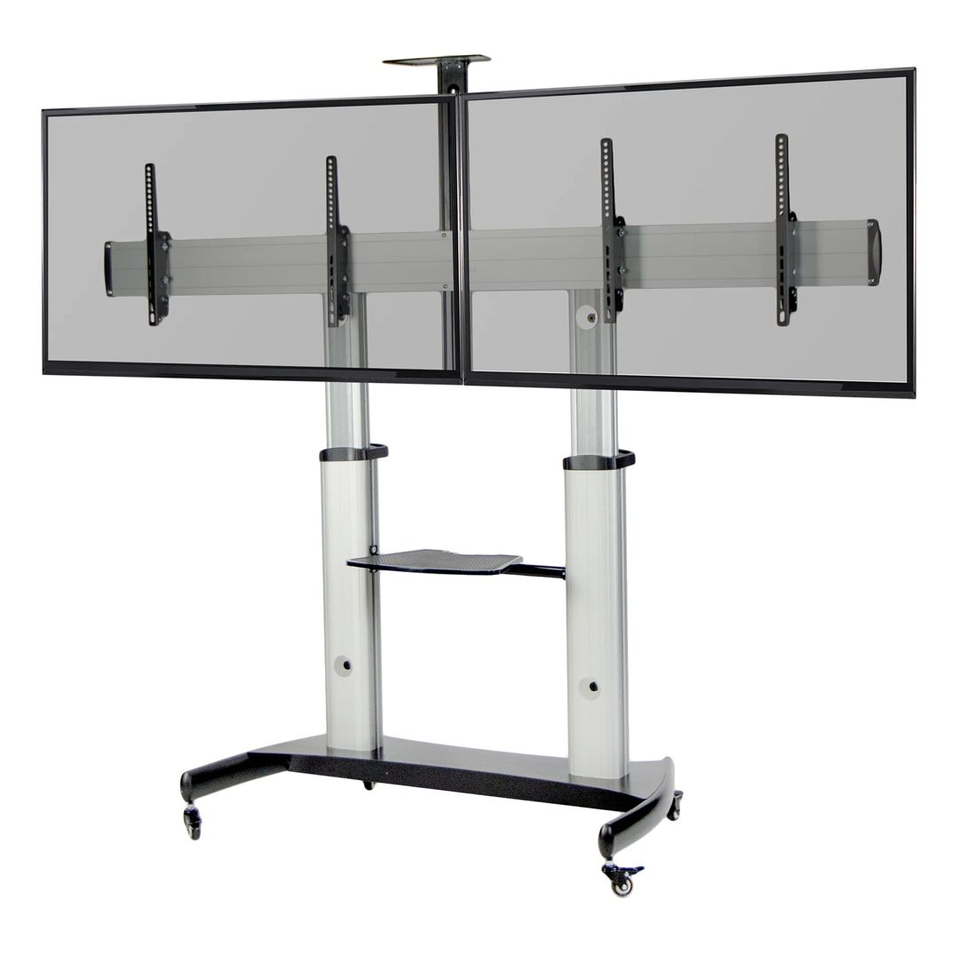 VIVO Aluminum Dual TV Cart for 32    to 70    Screens Refurbished -  refurbished available on PCLiquidations