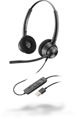 Poly EncorePro 320 USB-A Stereo Headset - New Refurbished - N/A (Il existe plusieurs marques avec le nom "Poly", il refurbished available on PCLiquidations