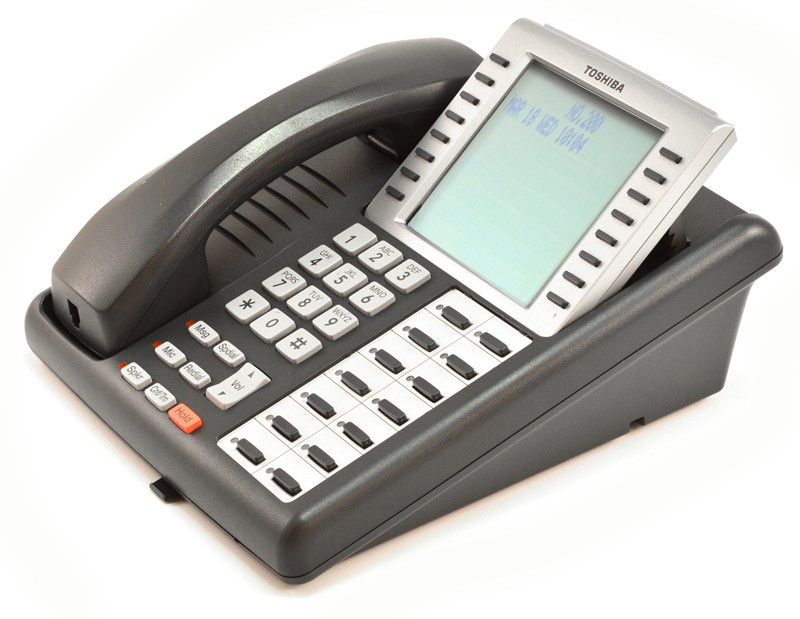 Toshiba Strata DKT3214-SDL 14-Button Charcoal Large Display Speakerphone Refurbished - Toshiba refurbished available on PCLiquidations