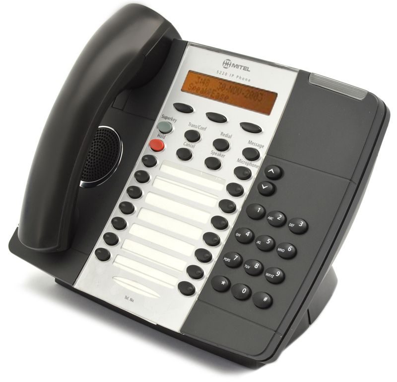 Mitel 5220 Single Mode Black IP Display Speakerphone - Grade A Refurbished - Mitel refurbished available on PCLiquidations