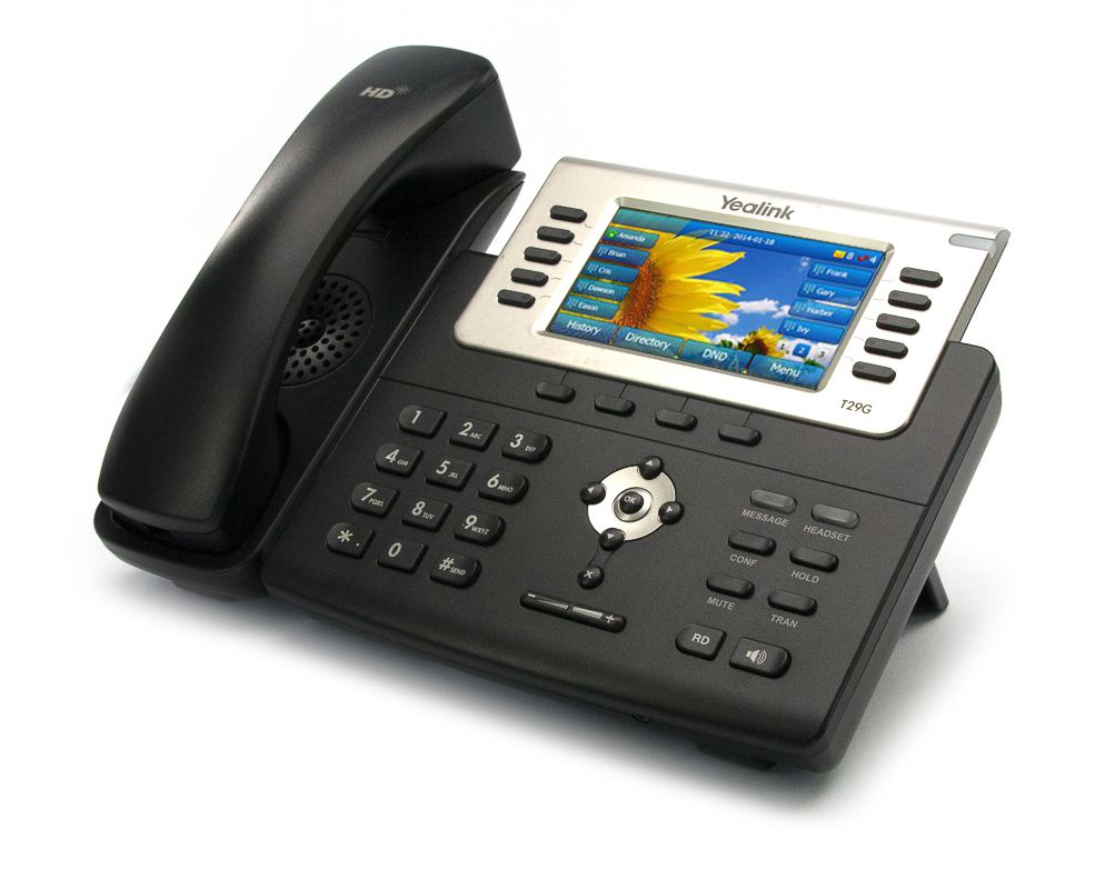 Yealink SIP-T29G Black Gigabit Executive IP Display Speakerphone - Grade B Refurbished - Yealink refurbished available on PCLiquidations