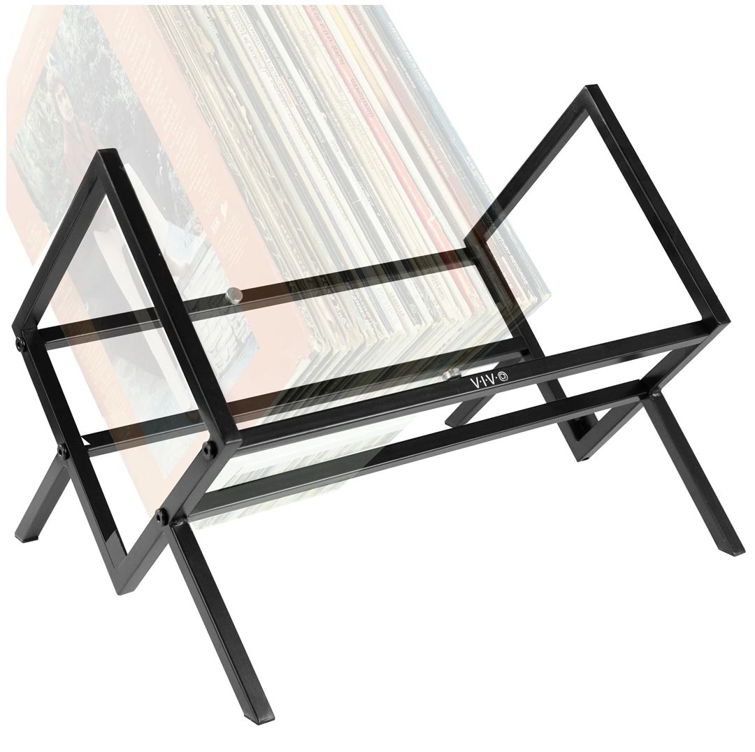 VIVO Vinyl Record Holder - Black Refurbished -  refurbished available on PCLiquidations