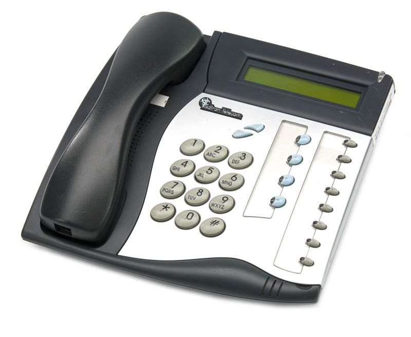 Tadiran Coral Flexset 120D Charcoal Display Phone - Silver Face - Grade B Refurbished -  refurbished available on PCLiquidations