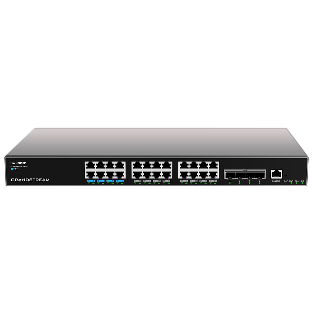 Grandstream GWN7813P 24-Port Managed PoE++ Switch Refurbished - Grandstream refurbished available on PCLiquidations
