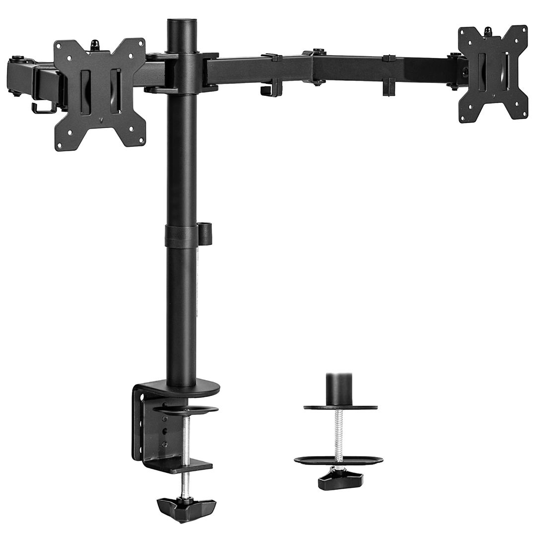 VIVO Dual Monitor Desk Mount Adjustable Stand - Black Refurbished -  refurbished available on PCLiquidations
