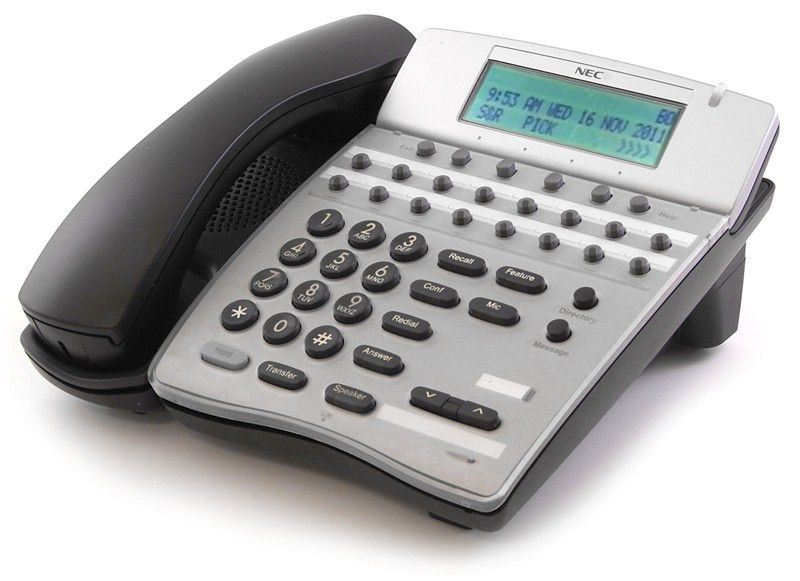 NEC Elite IPK DTH-16D-1 16 Button Black Display Speakerphone (780075) Refurbished - NEC (Nippon Electric Company) refurbished available on PCLiquidations