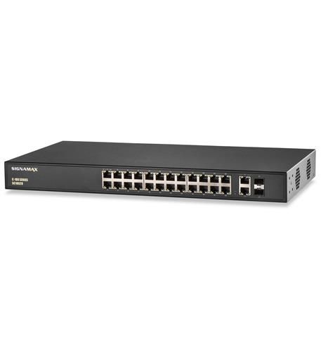 Signamax C-100 24 Port Fast Ethernet PoE+ Switch Refurbished -  refurbished available on PCLiquidations