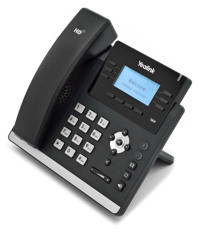 Yealink SIP-T41P 6-Line Black IP LCD Display Speakerphone - Grade A Refurbished - Yealink refurbished available on PCLiquidations