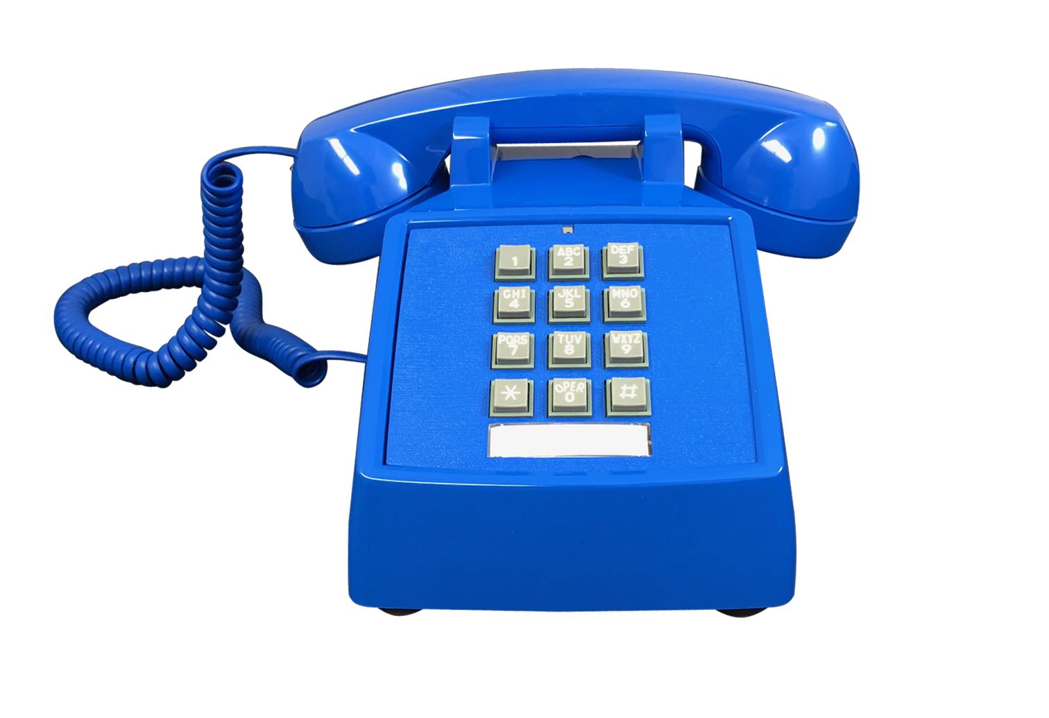 Cortelco 2500 Blue Desk Phone w/ Volume Control - New Refurbished - Cortelco refurbished available on PCLiquidations