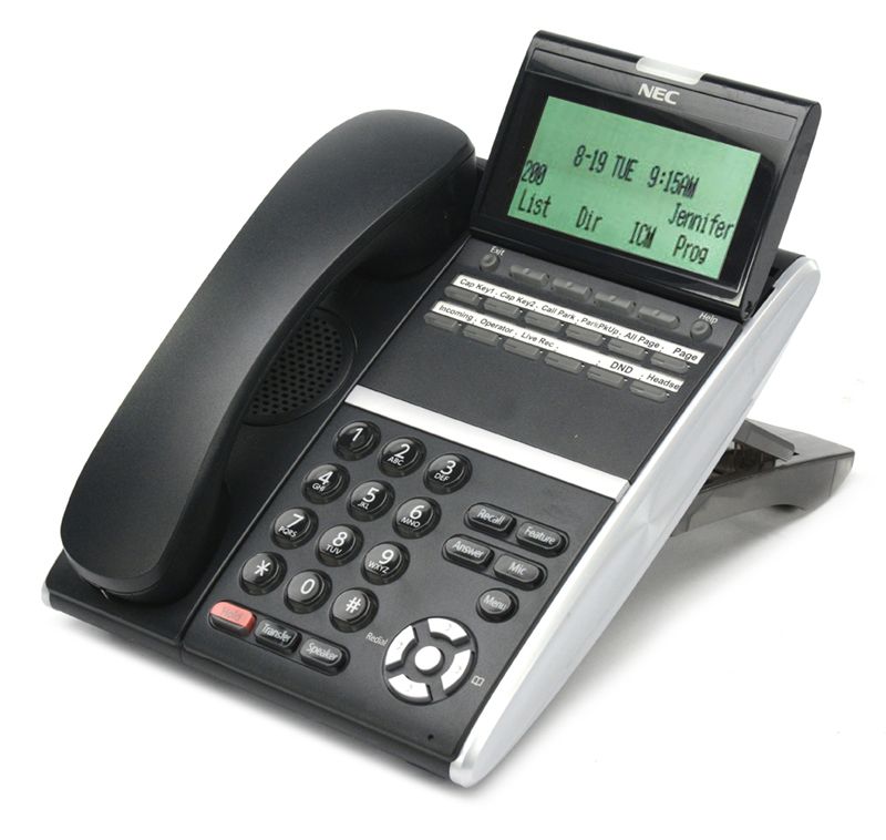 NEC DTZ-12D-3 DT400 12-Button Black Display Phone - Grade B Refurbished - NEC (Nippon Electric Company) refurbished available on PCLiquidations