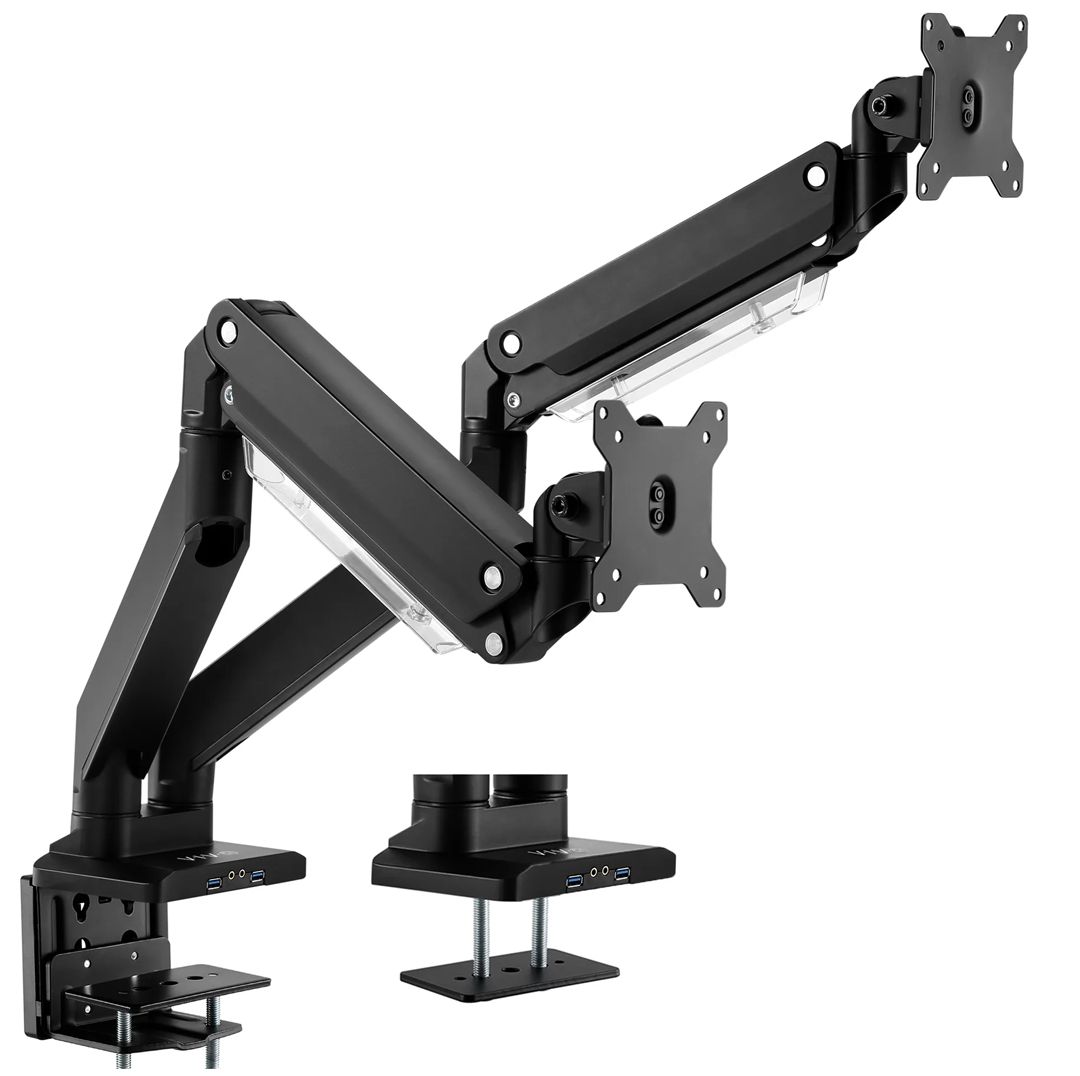 VIVO Pneumatic Arm Dual Ultrawide Monitor Desk Mount with USB Refurbished -  refurbished available on PCLiquidations