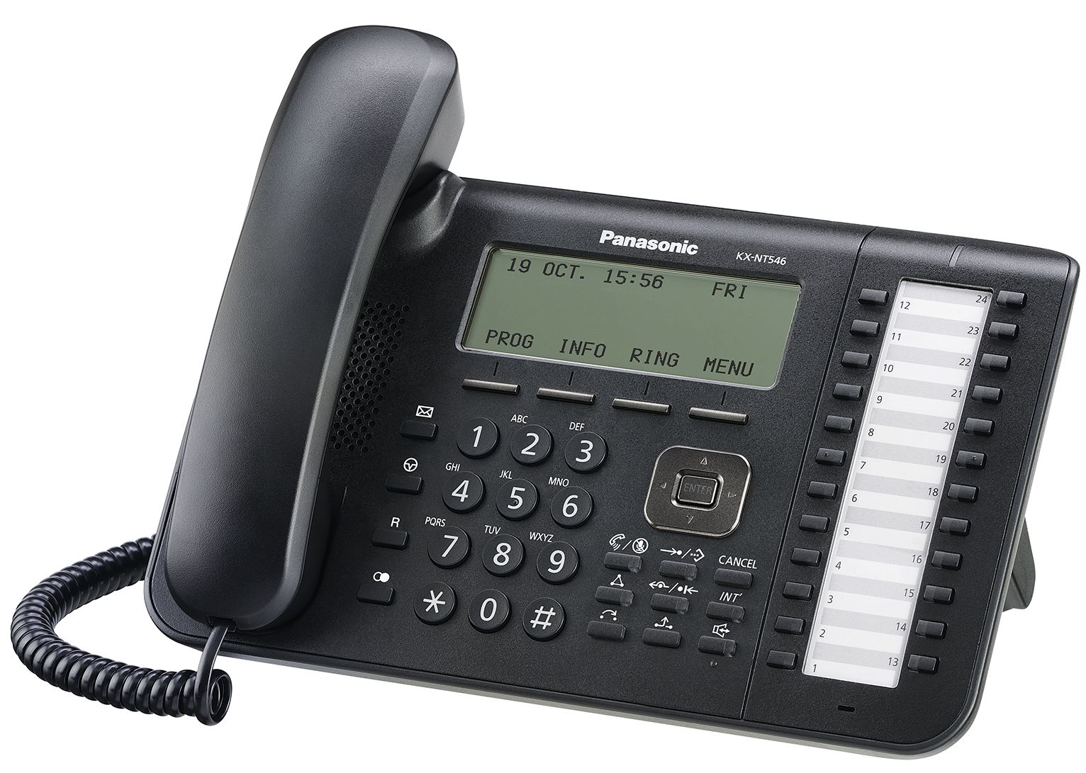 Panasonic KX-NT546-B 6-Line Backlit LCD 24 Button IP Black - Grade B Refurbished - Panasonic refurbished available on PCLiquidations