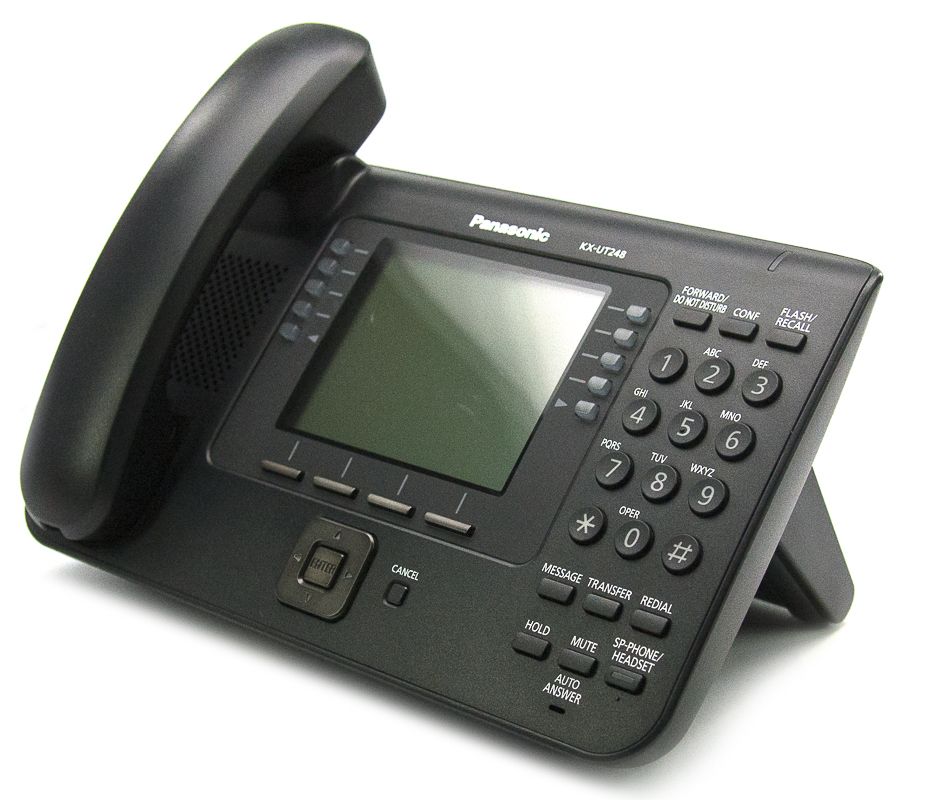 Panasonic KX-UT248-B Black 24-Button VoIP Phone Refurbished - Panasonic refurbished available on PCLiquidations