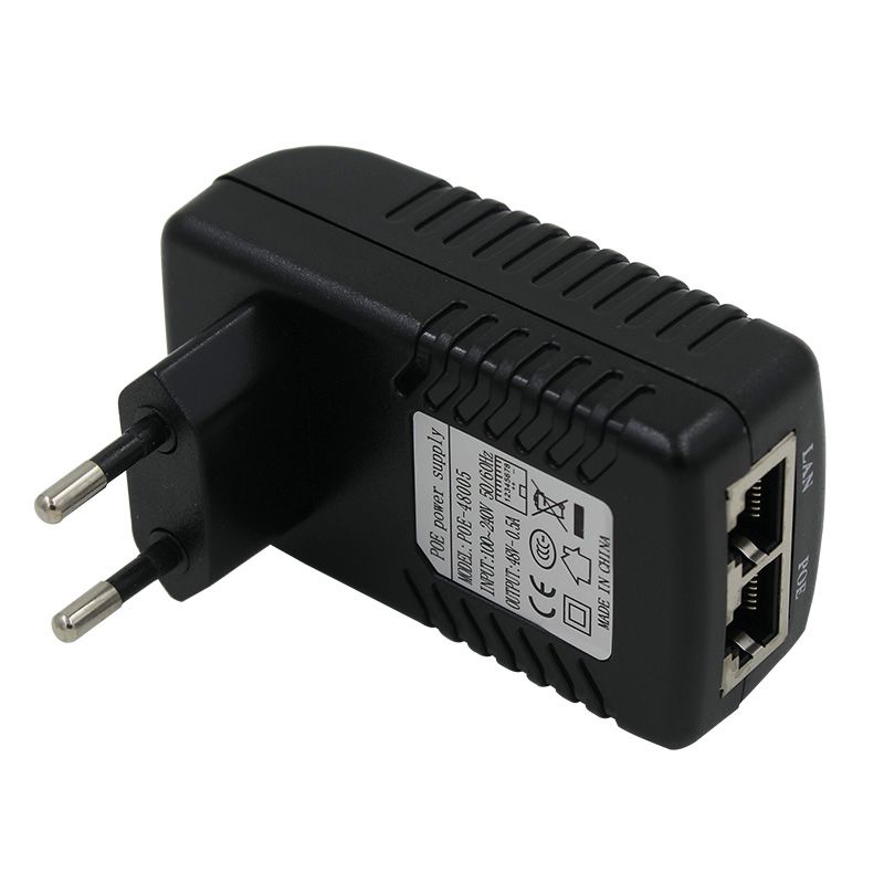 Generic PoE-48005 48V 0.5A POE Injector Power Over Ethernet Adapter 802.3af IP Refurbished -  refurbished available on PCLiquidations