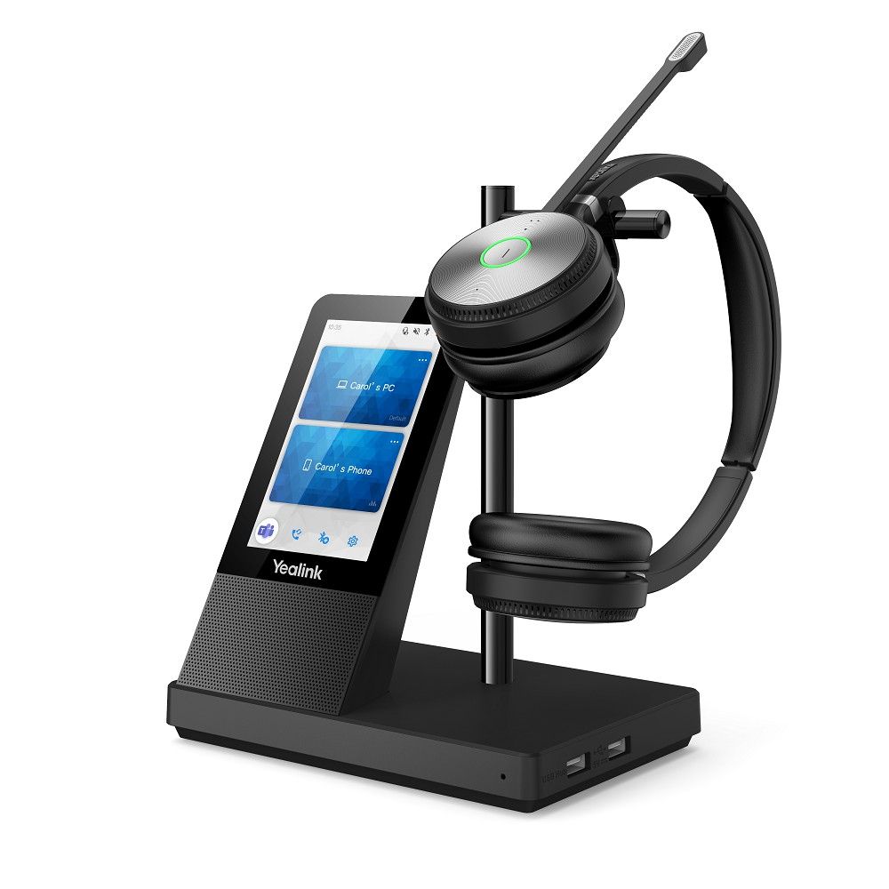 Yealink WH66 UC Dual-Ear DECT Wireless Headset Workstation Refurbished - Yealink refurbished available on PCLiquidations