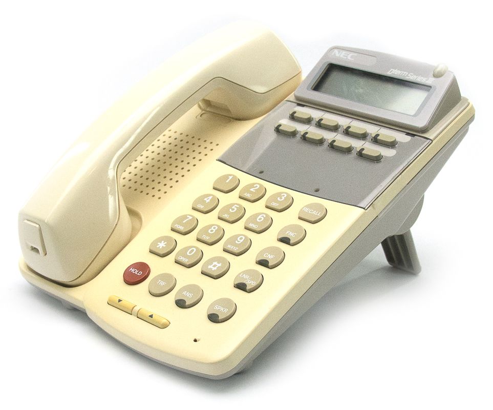 NEC Dterm Series III ETJ-8IS-2 White 8-Button Display Phone (570505) Refurbished - NEC (Nippon Electric Company) refurbished available on PCLiquidations