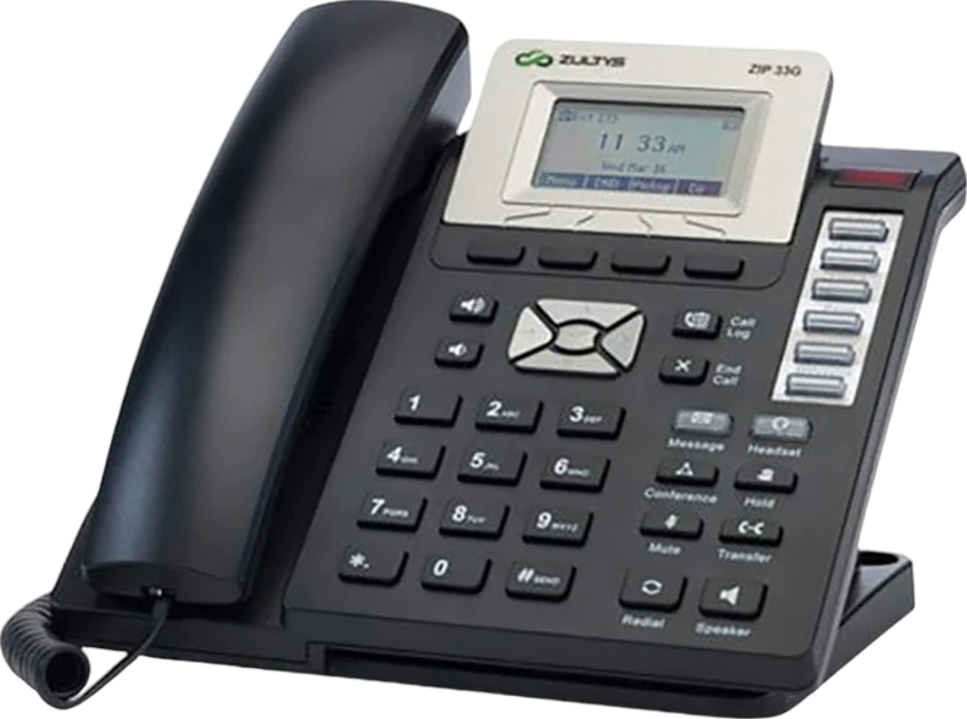 Zultys ZIP 33G Gigabit IP Backlit Display Phone - Grade A Refurbished -  refurbished available on PCLiquidations