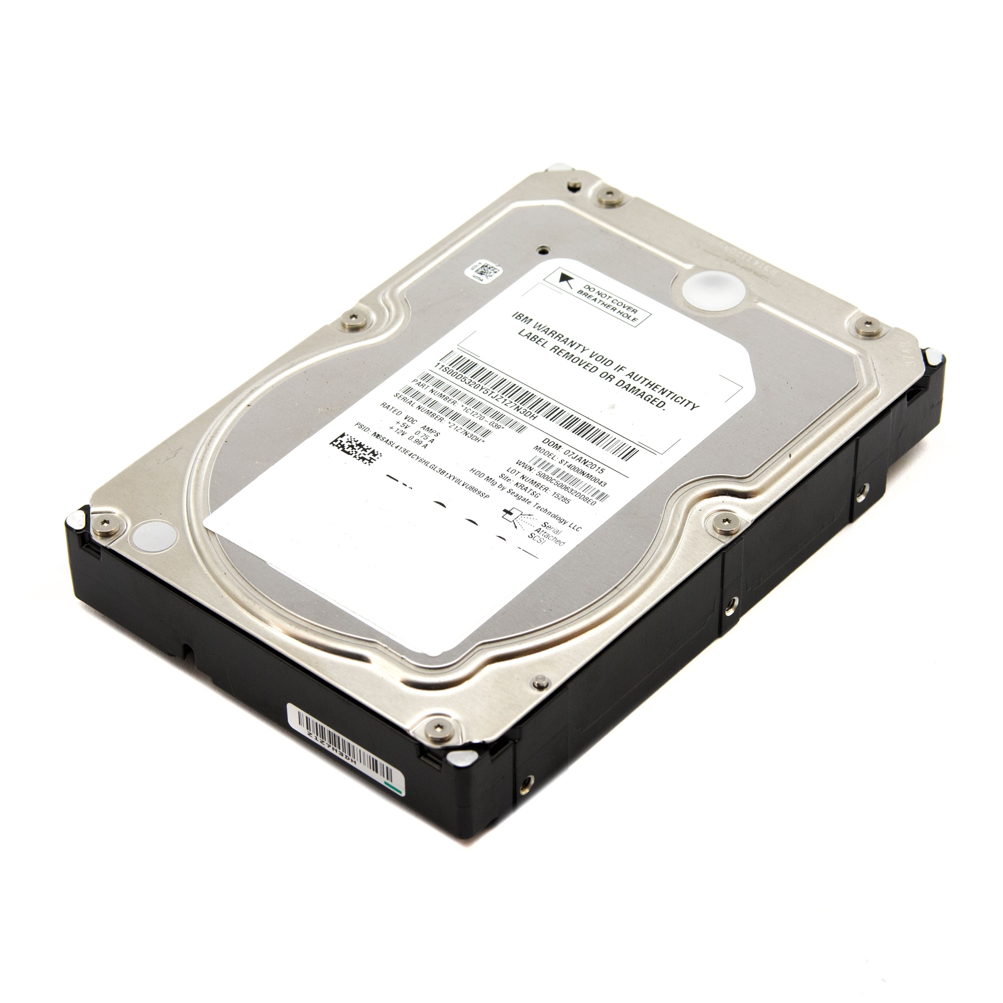 IBM 1c1270-039 st4000nm0043 4TB 3.5"" SAS Hard Drive - Grade A Refurbished -  refurbished available on PCLiquidations