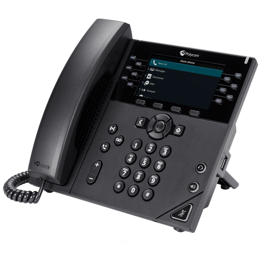 Poly VVX 450 Black IP Display Speakerphone - Grade A Refurbished - N/A (Il existe plusieurs marques avec le nom "Poly", il refurbished available on PCLiquidations