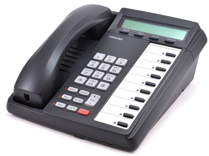 Toshiba DKT3010-SD 10-Button Charcoal Display Speakerphone Refurbished - Toshiba refurbished available on PCLiquidations
