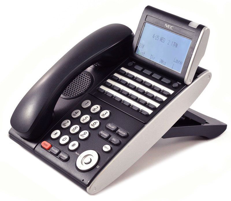 NEC DTL-24D-1 Univerge DT300 Black 24-Button Display Phone (680004) - Grade A Refurbished - NEC (Nippon Electric Company) refurbished available on PCLiquidations