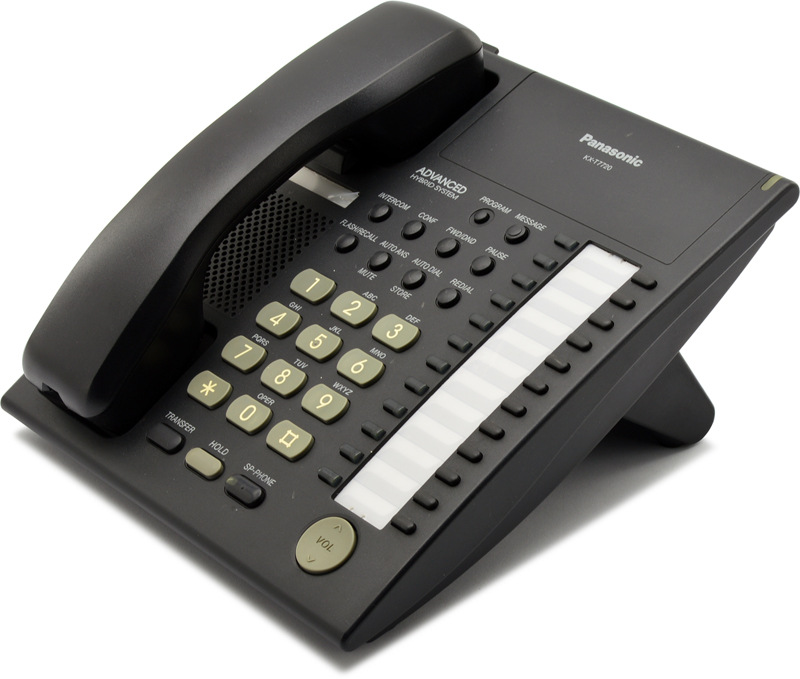 Panasonic KX-T7720 Black Non-Display Speakerphone - Grade B Refurbished - Panasonic refurbished available on PCLiquidations