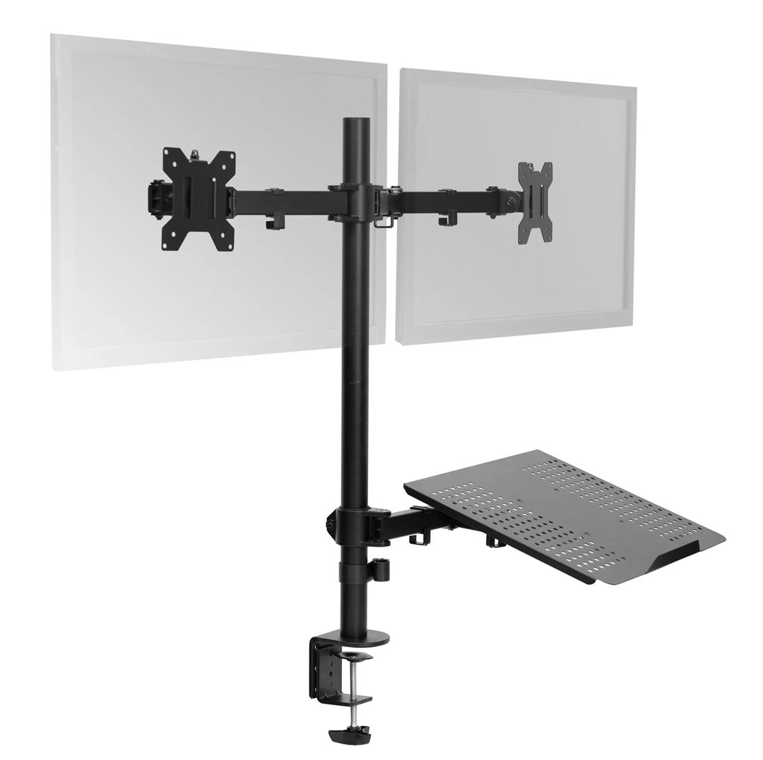 VIVO Dual Monitor Extra Tall Desk Mount with Laptop Holder Refurbished -  refurbished available on PCLiquidations