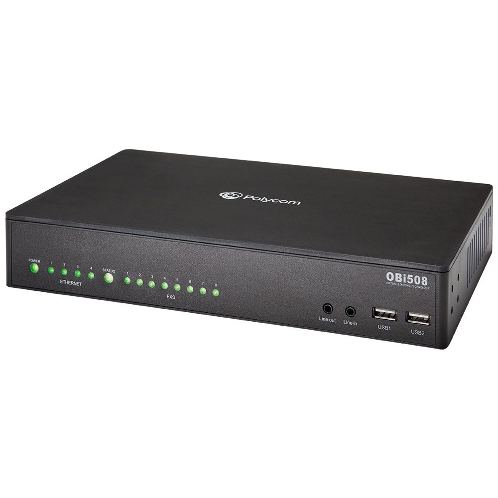 Polycom OBi508 8-Port ATA Voice Adapter 8 FXS Refurbished - Polycom refurbished available on PCLiquidations