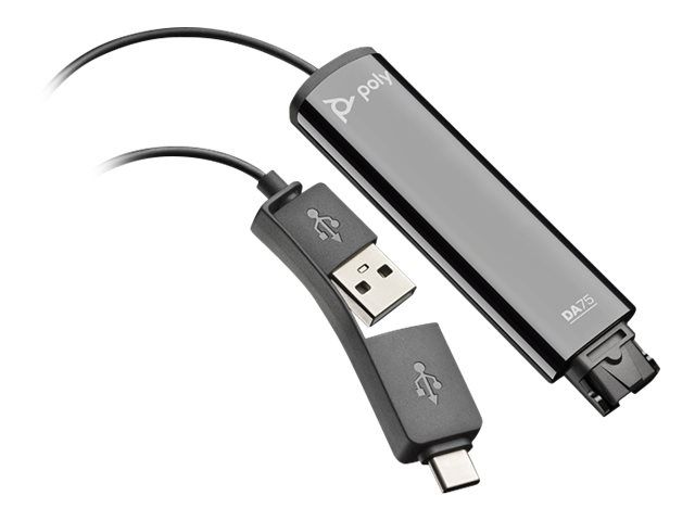 Poly DA75 USB-A/USB-C to QD Headset Adapter Refurbished - N/A (Il existe plusieurs marques avec le nom "Poly", il refurbished available on PCLiquidations