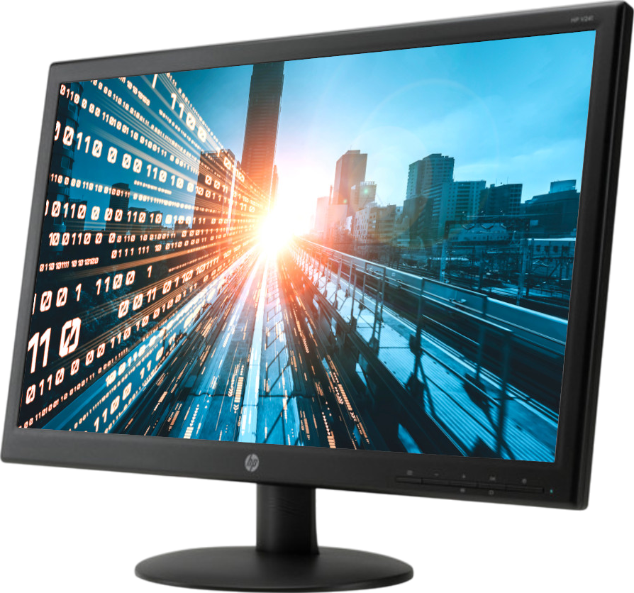 HP V241 23.6"" FHD Widescreen LED LCD Monitor - Grade C Refurbished - Hewlett-Packard (ou HP en abrégé) refurbished available on PCLiquidations