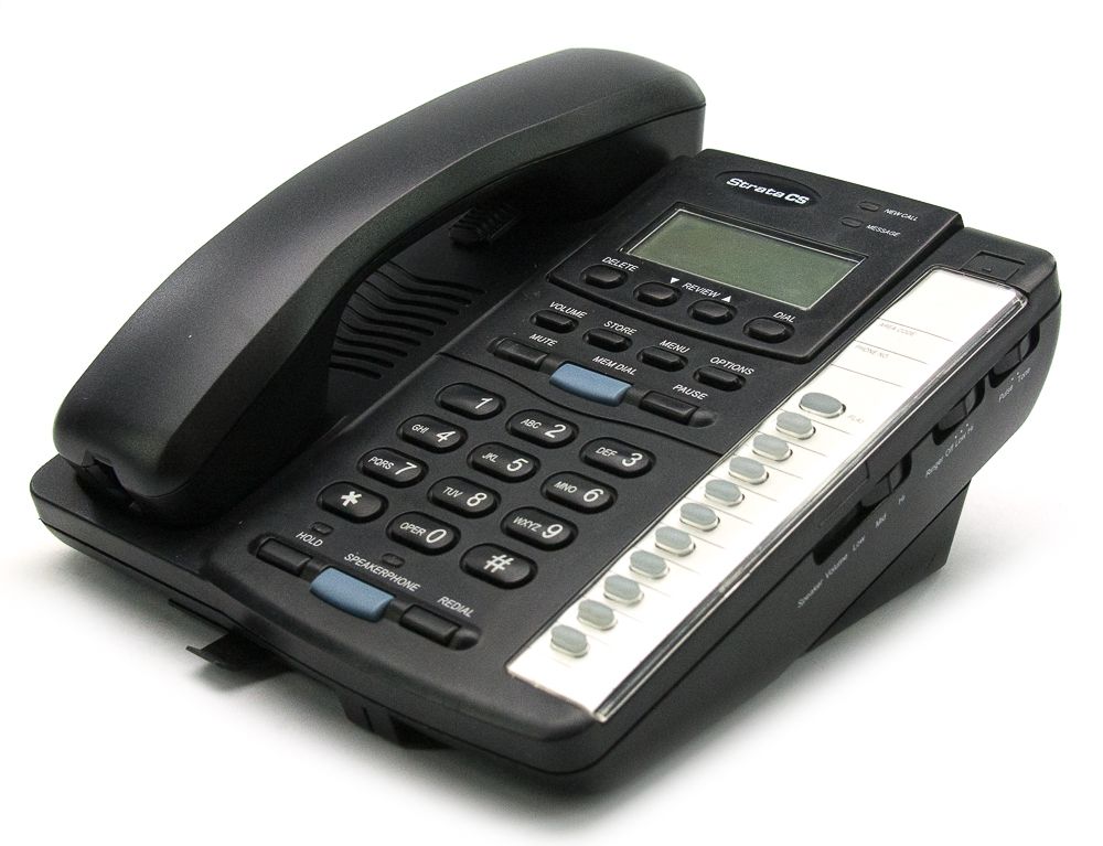 Cortelco Strata CS 10-Button Phone Black (221000-VBA-TSB) Refurbished - Cortelco refurbished available on PCLiquidations