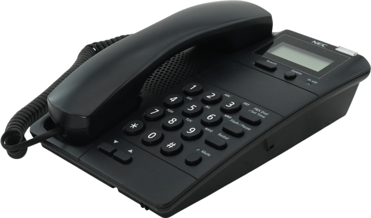NEC AT-50 Single Line Analog Display Phone - Black Refurbished - NEC (Nippon Electric Company) refurbished available on PCLiquidations