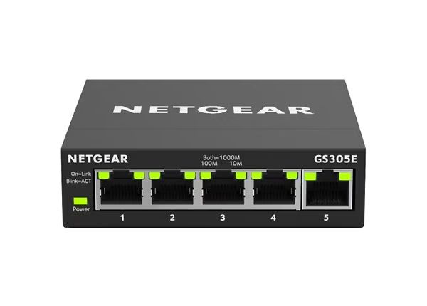 Netgear GS305E 5-Port Managed Smart Switch (5x Gigabit) Refurbished - Netgear refurbished available on PCLiquidations